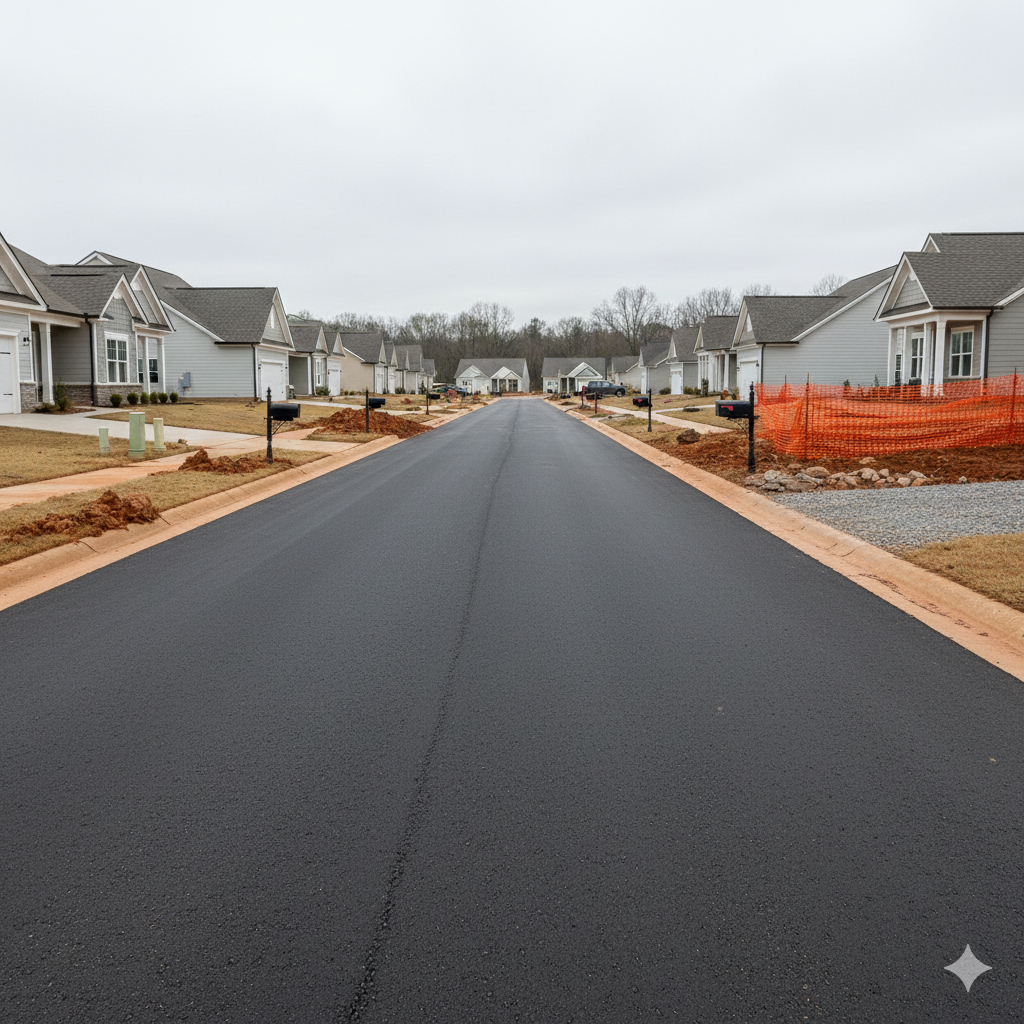 After street sweeping - clean road