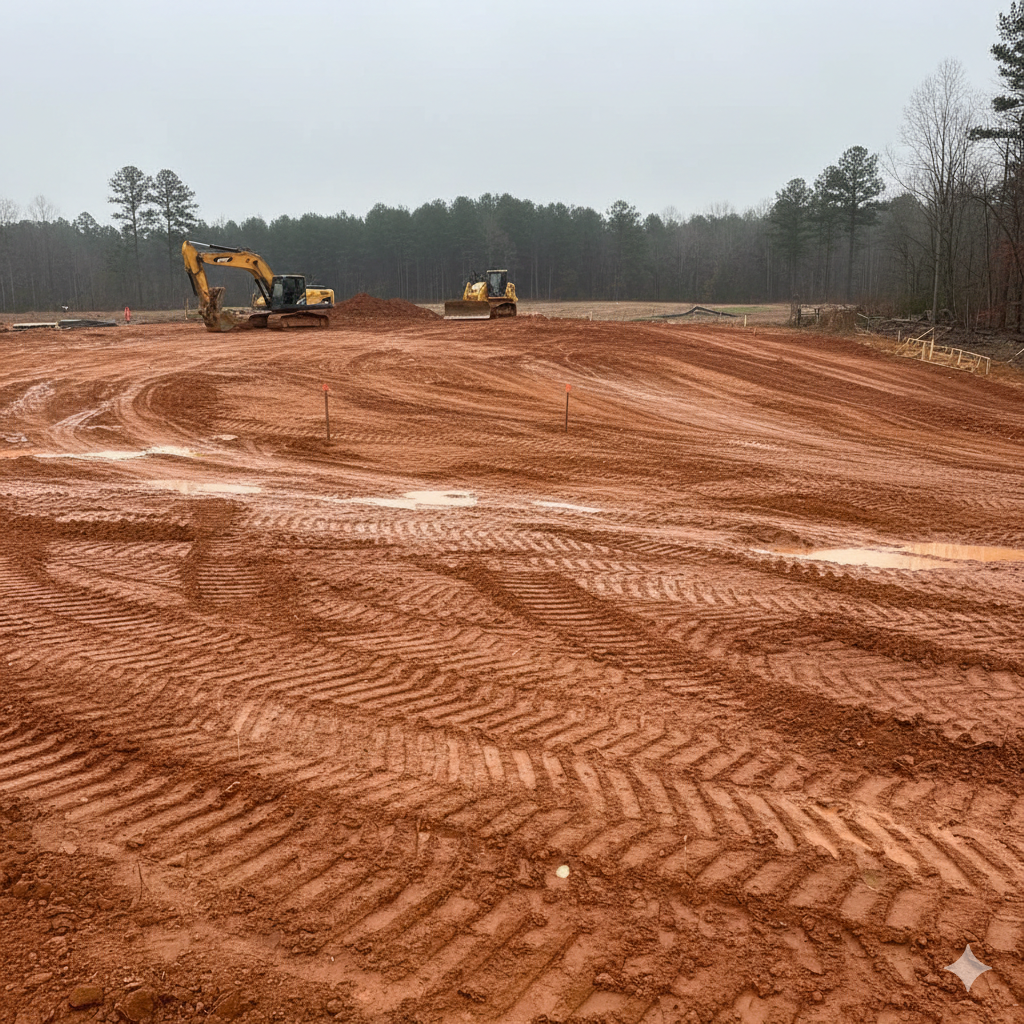 Before silt fence installation